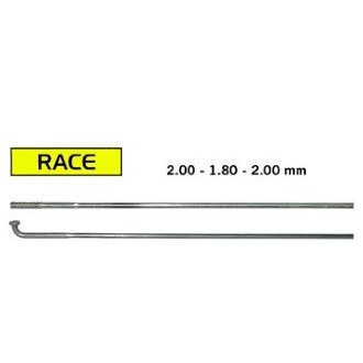 Спицы Sapim Race 2.0-1.8-2.0 мм серебристые под 26 колеса Спицы Race подойдут для большинства дисциплин. Высокая прочность и эластичность достигаются за счет двойного баттинга.