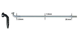 Спицы Sapim Race 2.0-1.8-2.0 мм черные под 28-29 колеса Спицы Race подойдут для большинства дисциплин. Высокая прочность и эластичность достигаются за счет двойного баттинга.