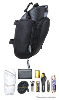 Подседельная сумка TOPEAK MondoPack XL с раскрывающимся задним карманом крепление на липучке 