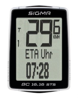Велокомпьютер Sigma Sport BC 16.16 STS CAD Велокомпьютер SIGMA BC 16.16 STS – это выбор большинства райдеров.