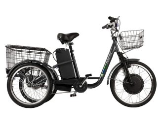 Трицикл ELTRECO PORTER 500W ​Переднеприводной трицикл или трехколесный электровелосипед. Оптимальный вариант рабочего транспорта для дачи. Оснащен уникальным механизмом, облегчающим поворот, для повышения маневренности.