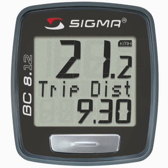 Велокомпьютер Sigma Sport BC 8.12 Модель для тех, кто хочет сравнивать свою скорость в разные промежутки времени.