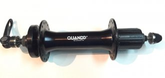 Втулка задняя QUANDO KT-SL4R 135 мм Втулка задняя для FAT BIKE, 32 отверстия, ось M10 x OLD 170 мм, для привода 8-9-10 скоростей, шариковые подшипники, с эксцентриком, чёрная.