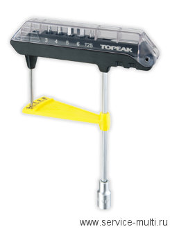 Комбинированный ключ TOPEAK ComboTorq Wrench с набром головок и динамометрическим ключом  3-12Nm 